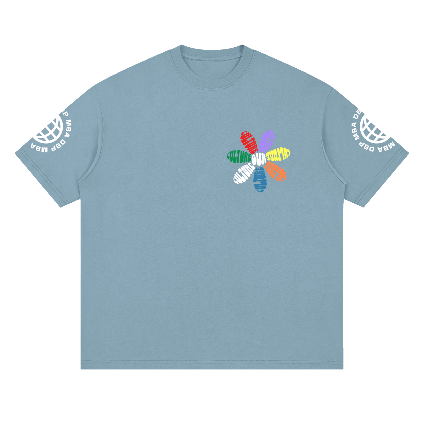 Our Culture Flower Print Streetwear Loose Drop Shoulder T-Shirt