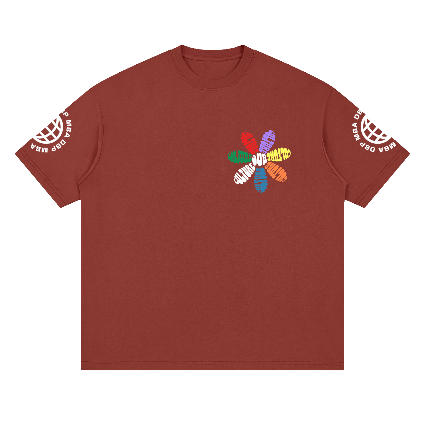 Our Culture Flower Print Streetwear Loose Drop Shoulder T-Shirt