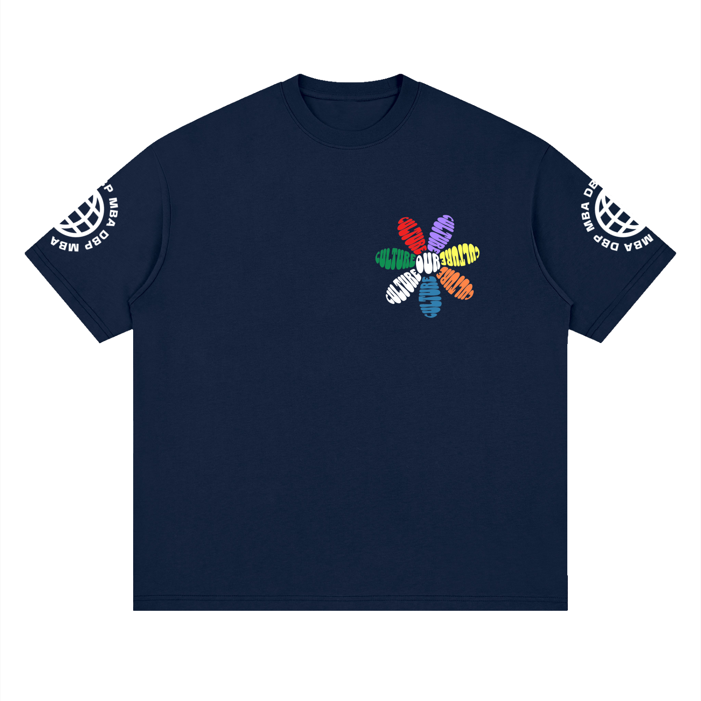 Our Culture Flower Print Streetwear Loose Drop Shoulder T-Shirt