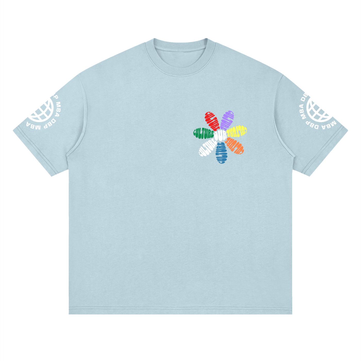 Our Culture Flower Print Streetwear Loose Drop Shoulder T-Shirt